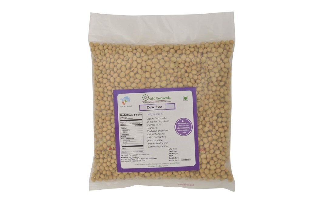 Adi Naturals Organic Cow Peas    Pack  500 grams